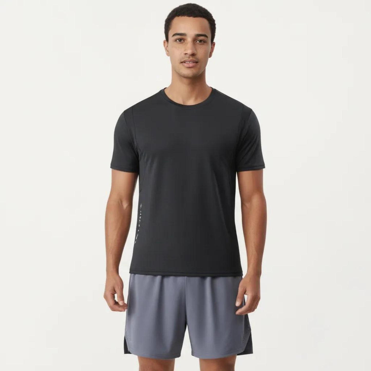 Men's Short Sleeve Crew Neck Performance Tee with Lightweight Stretch Knit Fabric