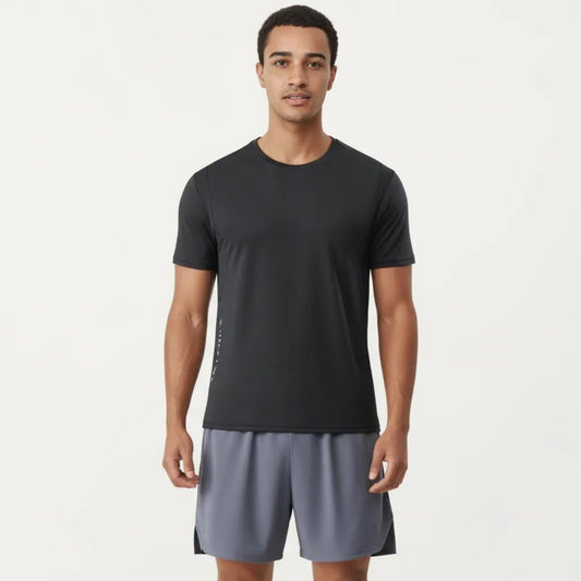Men's Short Sleeve Crew Neck Performance Tee with Lightweight Stretch Knit Fabric