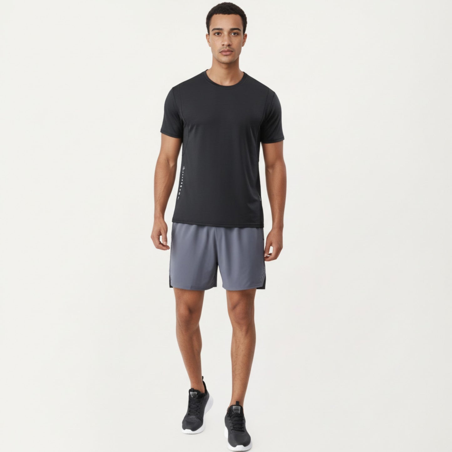 Men's Short Sleeve Crew Neck Performance Tee with Lightweight Stretch Knit Fabric