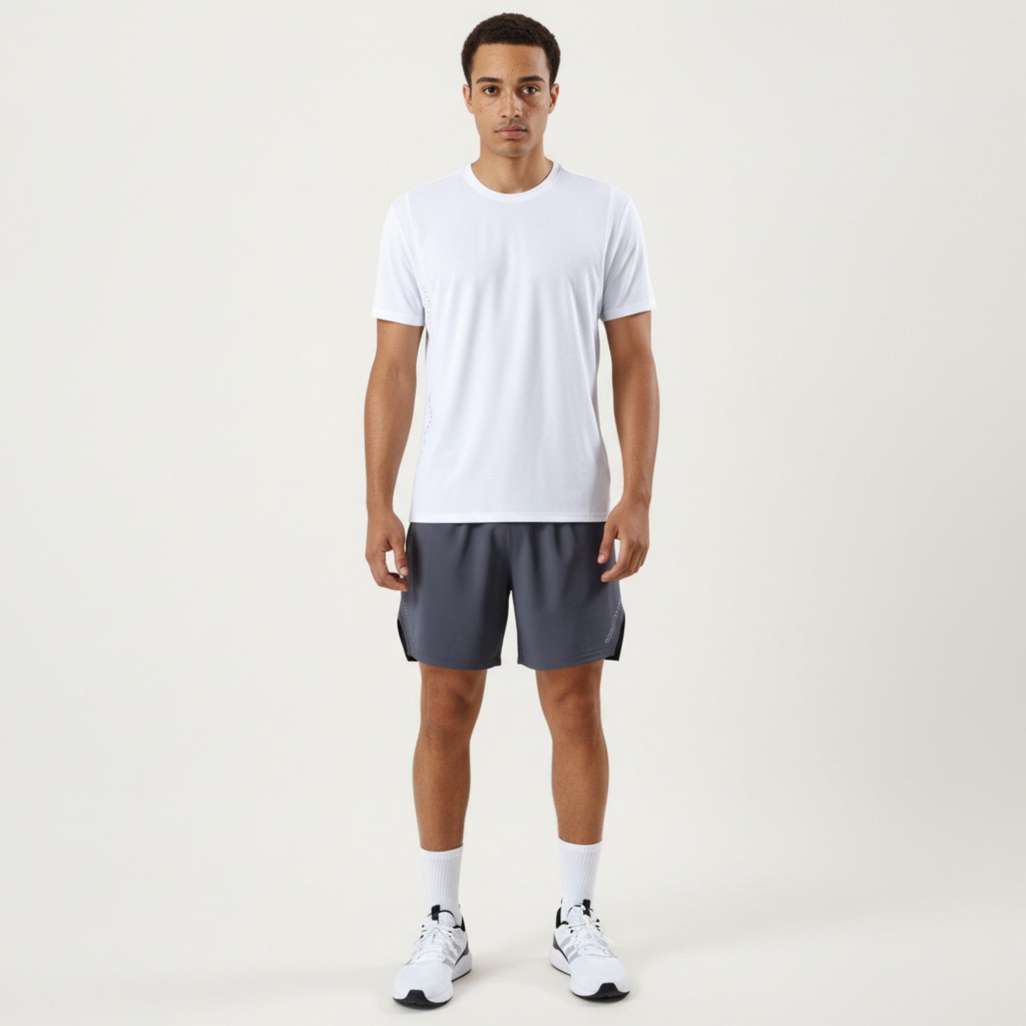 Men's Short Sleeve Crew Neck Performance Tee with Lightweight Stretch Knit Fabric