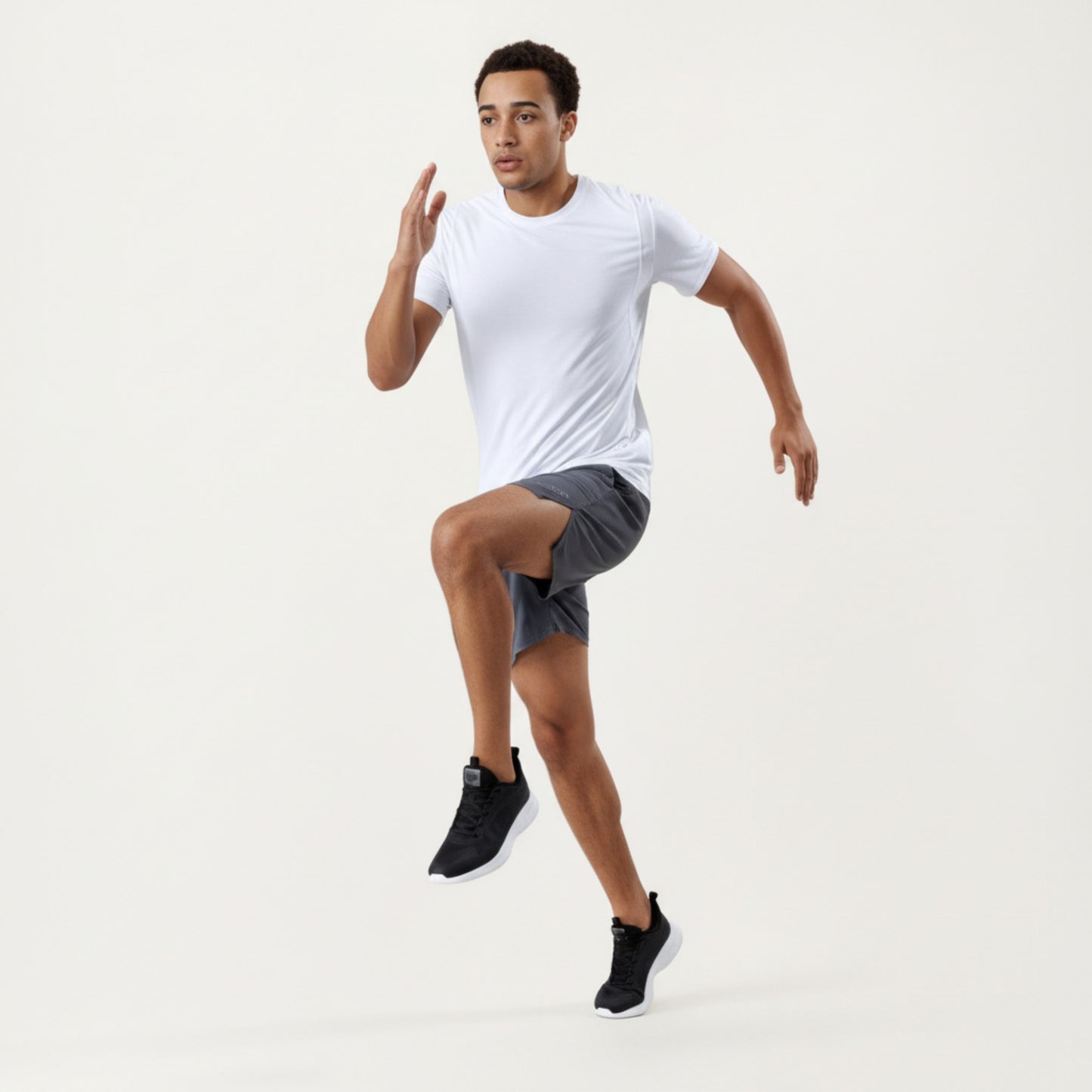 Men's Short Sleeve Crew Neck Performance Tee with Lightweight Stretch Knit Fabric