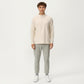 Men's Long Sleeve Half Zip Pullover Top with Lightweight Stretch Knit Fabric