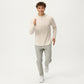 Men's Long Sleeve Half Zip Pullover Top with Lightweight Stretch Knit Fabric
