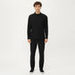 Men's Long Sleeve Half Zip Pullover Top with Lightweight Stretch Knit Fabric