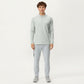 Men's Long Sleeve Half Zip Pullover Top with Lightweight Stretch Knit Fabric