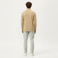 Men's Long Sleeve Half Zip Pullover Top with Lightweight Stretch Knit Fabric