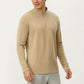 Men's Long Sleeve Half Zip Pullover Top with Lightweight Stretch Knit Fabric