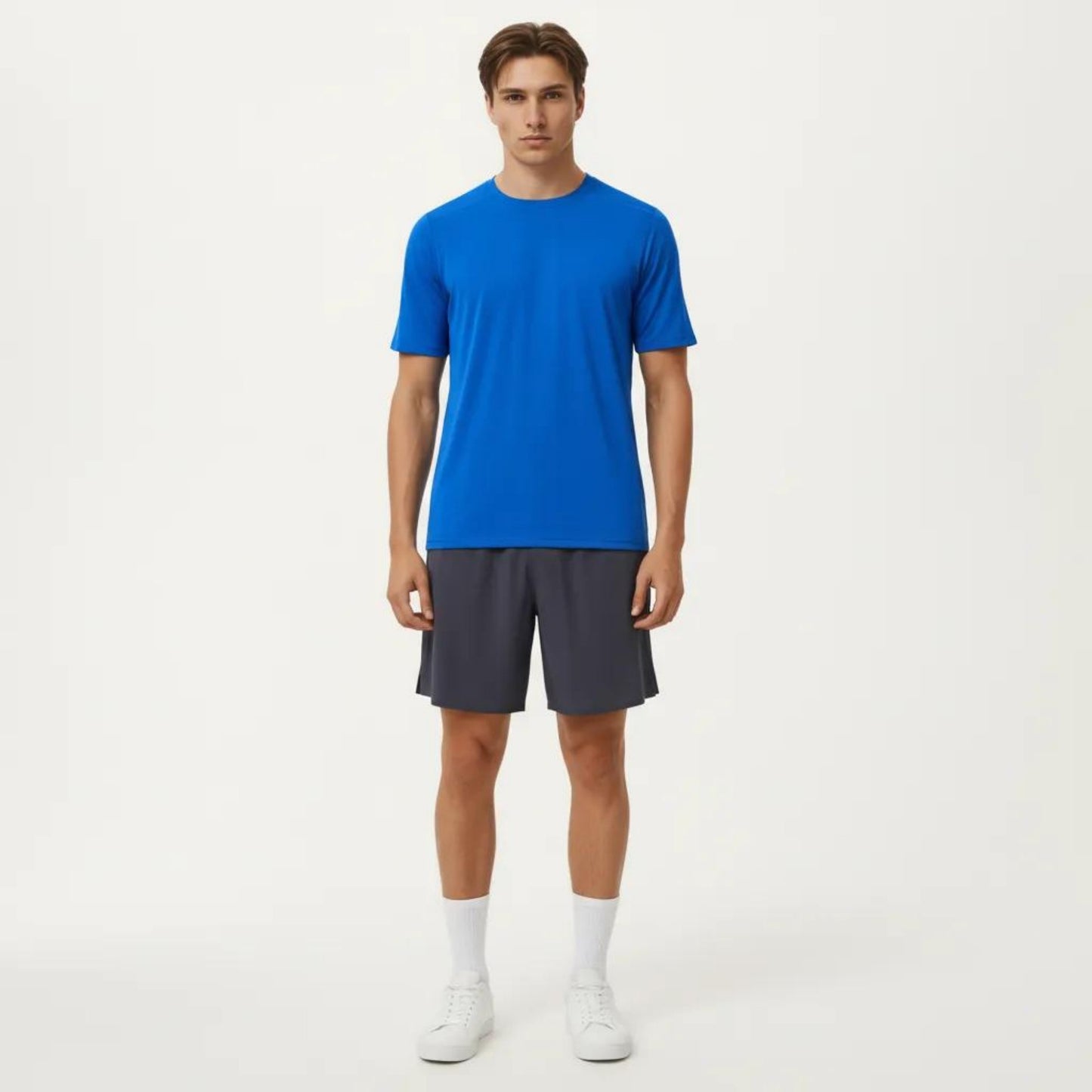 Men's Short Sleeve Crew Neck Performance T Shirt with Lightweight Stretch Fabric