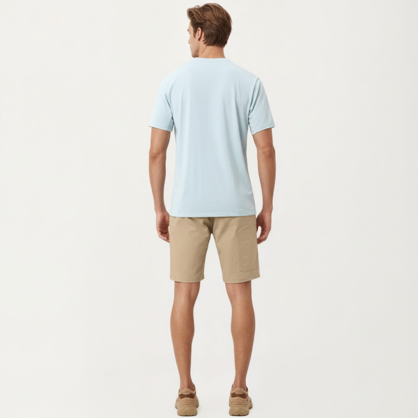 Men's Short Sleeve Crew Neck Performance T Shirt with Lightweight Stretch Fabric