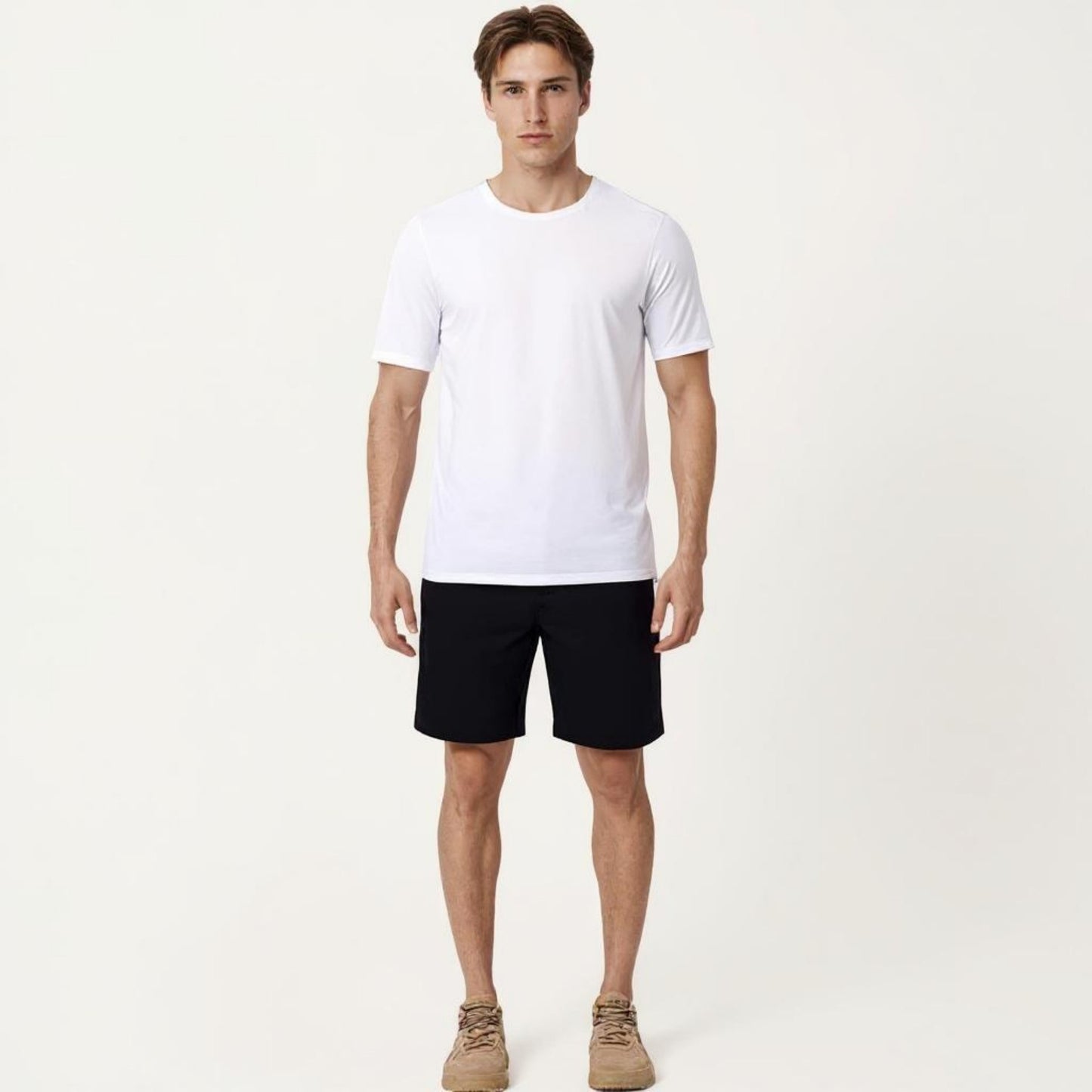 Men's Short Sleeve Crew Neck Performance T Shirt with Lightweight Stretch Fabric