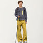 Men's Long Sleeve Crew Neck Pullover Top with Textured Knit Fabric and Zipper Chest Pocket