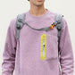 Men's Long Sleeve Crew Neck Pullover Top with Textured Knit Fabric and Zipper Chest Pocket