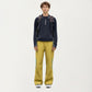 Men's Long Sleeve Half Zip Pullover Top with Textured Knit Fabric and Contrast Seam Detailing