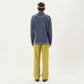 Men's Long Sleeve Half Zip Pullover Top with Textured Knit Fabric and Contrast Seam Detailing