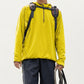 Men's Hooded Long Sleeve Pullover Top with Half Zip Front and Contrast Seam Detailing