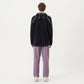 Men's Hooded Long Sleeve Pullover Top with Contrast Seam Detailing and Stretch Knit Construction