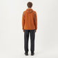 Men's Hooded Long Sleeve Pullover Top with Contrast Seam Detailing and Stretch Knit Construction