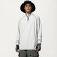 Men's Long Sleeve Half Zip Athletic Top with Stand Collar and Thumbhole Cuffs