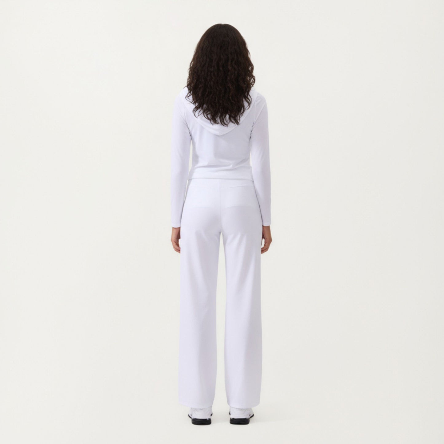 High Waist Wide Leg Sweatpants with Drawstring Waistband
