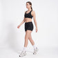 Polka Dot Foldover Waist Fitted Athletic Shorts for Yoga Dance Gym Workouts Running