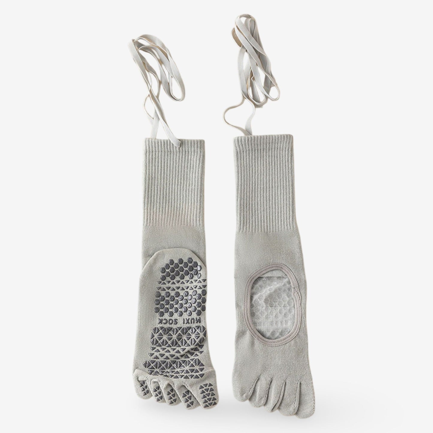 Lace-Up Grip Yoga Socks for Pilates and Dance 3 Pack