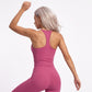 Racerback Workout Tank Top Scoop Neck Fitted Active Crop Top