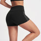 High Waisted Side Stripe Yoga Shorts Butt Lifting Workout Shorts