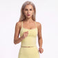 Racerback Workout Tank Top Scoop Neck Fitted Active Crop Top