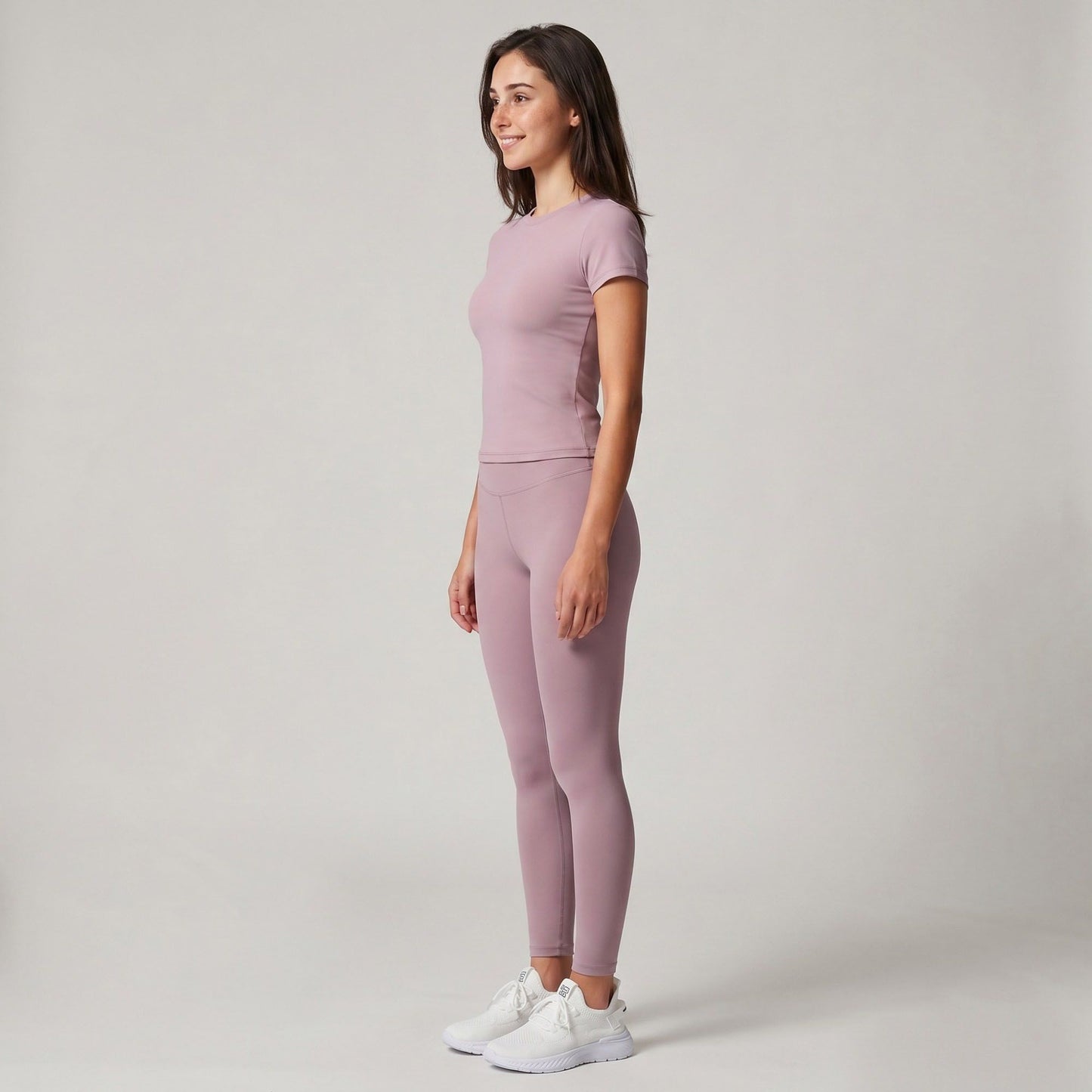 Short Sleeve Workout Top Crew Neck Fitted Activewear T Shirt Yoga Tee