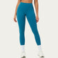 High Waist Leggings with Smooth Stretch Fabric and Curved Seam Detail
