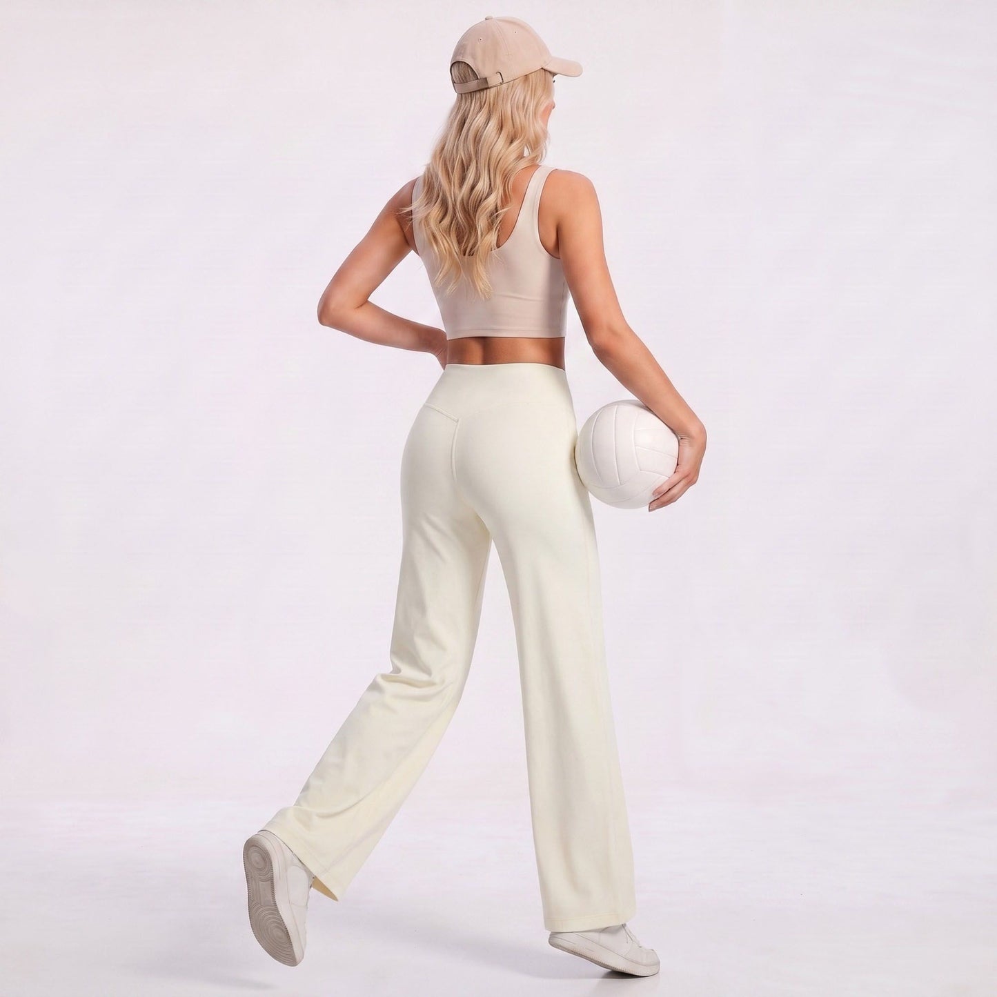 High Waist Wide Leg Yoga Pants Stretch Workout Pants