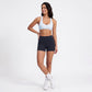 Padded V Neck Sports Bra Tank Top Wide Strap Workout Yoga Crop Top