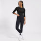 Elbow Sleeve Workout Top Crew Neck Fitted Crop Yoga Activewear Shirt