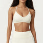 Halter Sports Bra with V Neckline and Smooth Stretch Fit