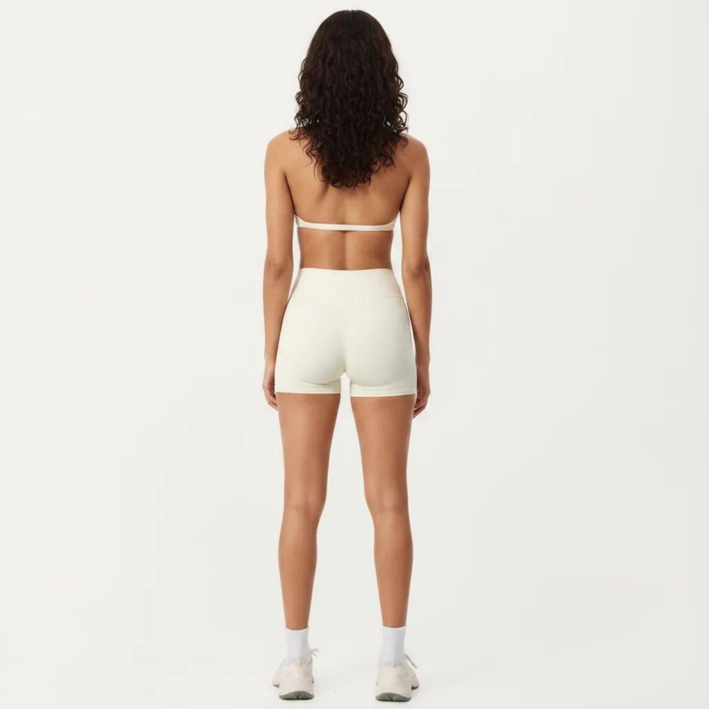 Halter Sports Bra with V Neckline and Smooth Stretch Fit