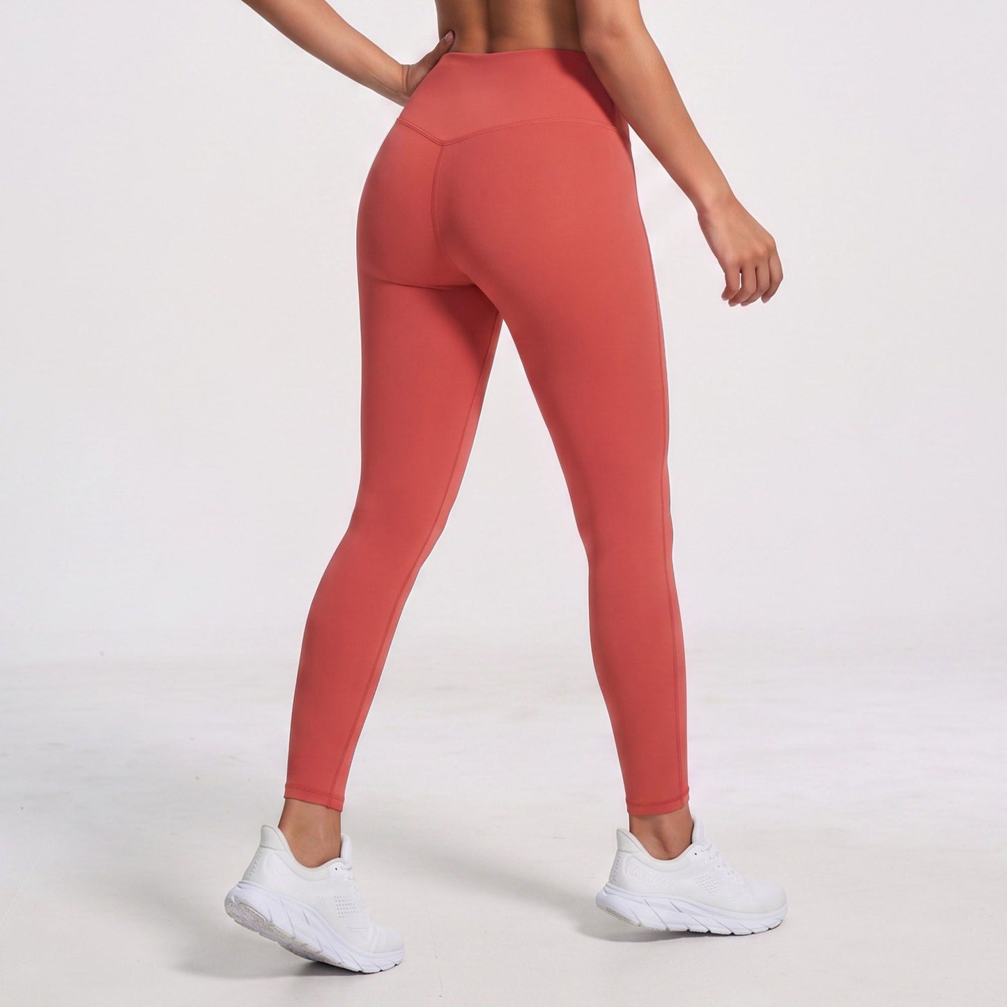 High Waist Full Length Workout Leggings with Contour Seams