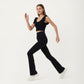High Waist Flare Sweatpants with Slim Fit Stretch Fabric