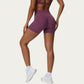 High Waist Biker Shorts with Smooth Stretch Knit Fabric