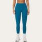 High Waist Leggings with Smooth Stretch Fabric and Curved Seam Detail