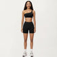 One Shoulder Sports Bra with Asymmetric Strap and Smooth Stretch Fit