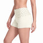 Polka Dot Foldover Waist Fitted Athletic Shorts for Yoga Dance Gym Workouts Running