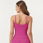 Spaghetti Strap Active Cami Top with Square Neck and Smooth Stretch Fit