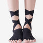 Tie-Strap Five-Toe Yoga Socks Non-Slip Pilates Socks 3 Pack