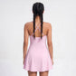 Cami Strap Active Dress Scoop Neck Flared Skirt Workout Yoga Tennis Dress