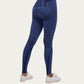 Seamless High Waist Ribbed Leggings with Sculpting Contour Panels and Compression Fit