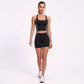 Square Neck Cropped Active Tank Top for Yoga Running Gym Workouts and Everyday Athleisure