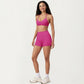 Halter Sports Bra with V Neckline and Smooth Stretch Fit