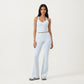 V-Neck Cropped Active Tank Top with Double Shoulder Straps