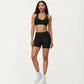 High Waist Biker Shorts with Smooth Stretch Knit Fabric