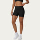 High Waist Biker Shorts with Smooth Stretch Knit Fabric